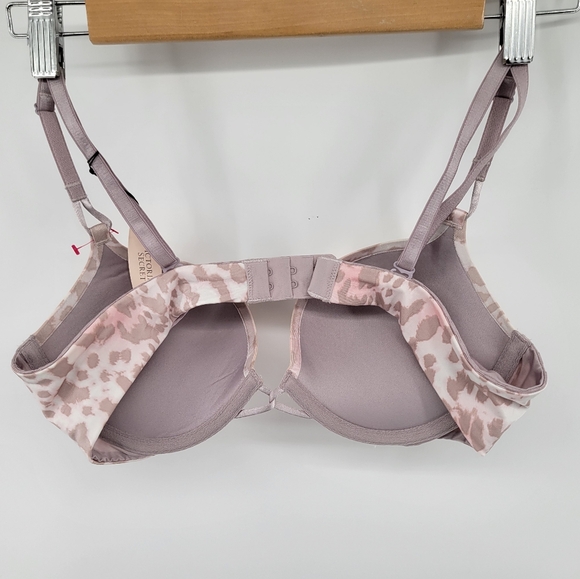 Victoria's Secret Miraculous Plunge Pink Rhinestone Underwire Bra 36A - Picture 4 of 5